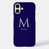 Einfache moderne Monogram Case-Mate iPhone Case (Rückseite)