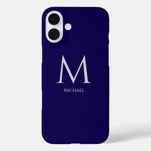 Einfache moderne Monogram Case-Mate iPhone Case (Rückseite)