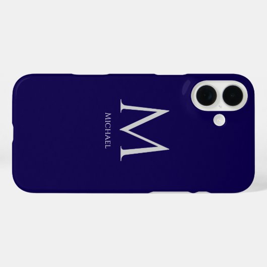 Einfache moderne Monogram Case-Mate iPhone Case (Rückseite (Horizontal))