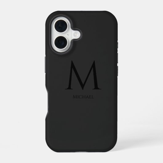 Einfache moderne Monogram Case-Mate iPhone Case 16 Hülle (Rückseite)