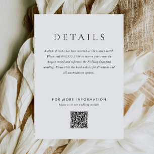 Einfache moderne Monogram-Elegante Hochzeit Begleitkarte