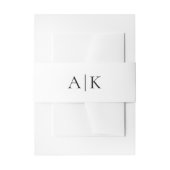 Einfache moderne Monogram-Elegante Hochzeit Einladungsbanderole (Vorderseite Beispiel)