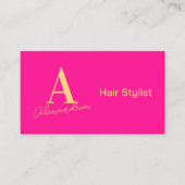 Einfache, moderne Monogram-Haarstylist Visitenkarte (Vorderseite)