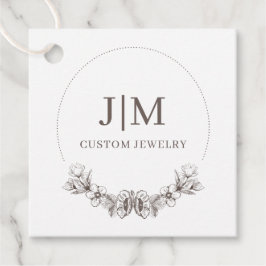 Einfache moderne Monogram Jeweler Product Hang Tag Geschenkanhänger