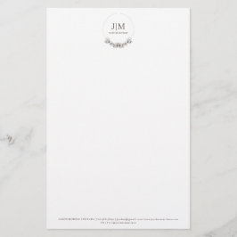 Einfache moderne Monogram Jeweler Square Business  Briefpapier