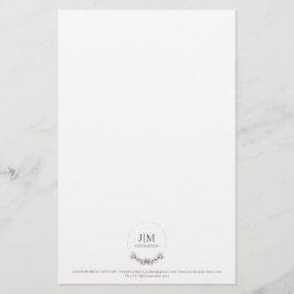 Einfache moderne Monogram Jeweler Square Business  Briefpapier