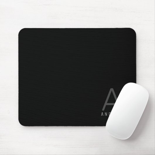 Einfache moderne Monogram Name Mouse Pad Mousepad (Mit Mouse)