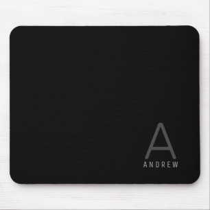 Einfache moderne Monogram Name Mouse Pad Mousepad
