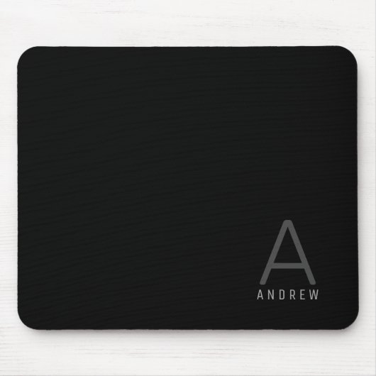 Einfache moderne Monogram Name Mouse Pad Mousepad (Vorne)