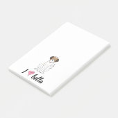 Einfache moderne Monogram Stilftiger brauner Schwa Post-it Klebezettel (angewinkelt)