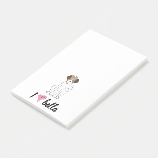 Einfache moderne Monogram Stilftiger brauner Schwa Post-it Klebezettel (angewinkelt)