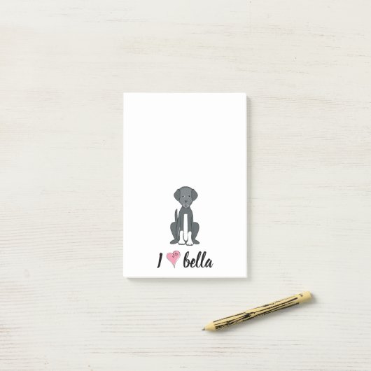 Einfache moderne Monogram Stilftiger Schwarz-weiße Post-it Klebezettel (Auf Schreibtisch)