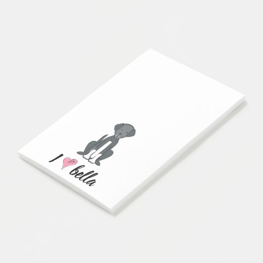 Einfache moderne Monogram Stilftiger Schwarz-weiße Post-it Klebezettel (angewinkelt)