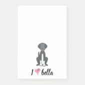 Einfache moderne Monogram Stilftiger Schwarz-weiße Post-it Klebezettel (Vorderseite)