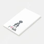 Einfache moderne Monogram Stilftiger Schwarz-weiße Post-it Klebezettel (angewinkelt)