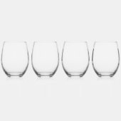 Einfache moderne Monogramm Anfangsname Personalisi Weinglas Ohne Stiel (Links)