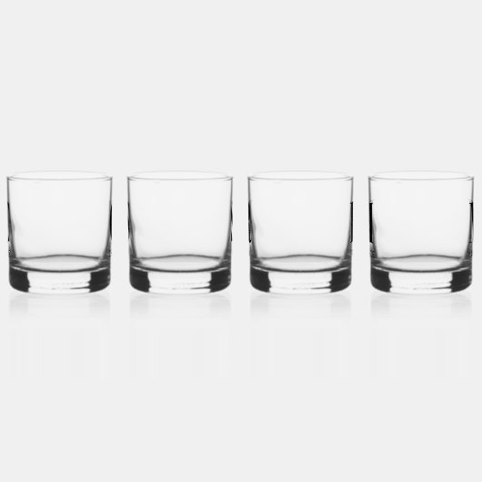 Einfache moderne Monogramm Anfangsname Personalisi Whiskyglas (Links)