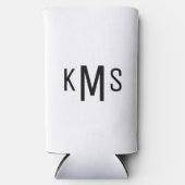 Einfache moderne Monogramm B/W Selters Dosenkühler (Vorderseite)