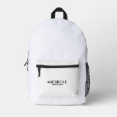 Einfache moderne Monogramm Bedruckter Rucksack (Vorderseite)