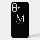 Einfache moderne Monogramm Case-Mate iPhone Hülle (Rückseite)