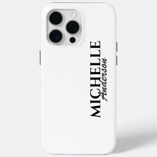 Einfache moderne Monogramm Case-Mate iPhone Hülle (Rückseite)