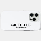 Einfache moderne Monogramm Case-Mate iPhone Hülle (Rückseite (Horizontal))