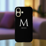 Einfache moderne Monogramm iPhone 16 Hülle<br><div class="desc">Dieses iPhone 16 Gehäuse verbindet Einfachheit und moderne Ästhetik für einen eleganten, raffinierten Look. Das Design wurde für jene konzipiert, die die schlichte Eleganz schätzen, und zeichnet sich durch ein minimalistisches Monogramm in einem puristischen, zeitgenössischen Schriftart aus, wobei der Vorname ordentlich unterhalb des Monogramms angezeigt wird. Das Layout sorgt für...</div>