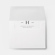 Einfache moderne Monogramm-Coupel-Erstausstattung