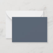 Einfache moderne Monogramm Couple Initial Navy Blu Mitteilungskarte (Rückseite)