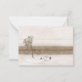 Einfache moderne Monogramm Couple Rustic Wedding Mitteilungskarte (Rückseite)