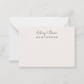 Einfache moderne Monogramm Couple Rustic Wedding Mitteilungskarte (Vorderseite)