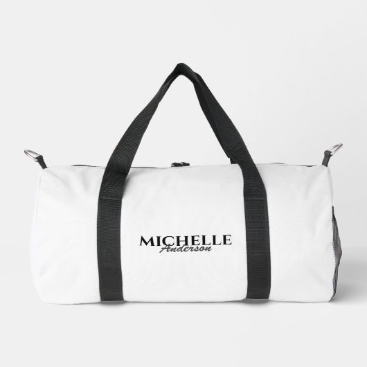 Einfache moderne Monogramm Duffle Bag (Vorderseite)