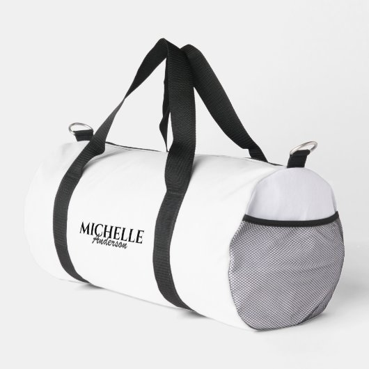 Einfache moderne Monogramm Duffle Bag (Rechte Ecke)