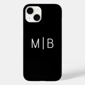 Einfache moderne Monogramm ErstPersonalisiert Case-Mate iPhone Hülle (Rückseite)