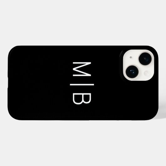 Einfache moderne Monogramm ErstPersonalisiert Case-Mate iPhone Hülle (Rückseite (Horizontal))