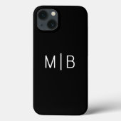 Einfache moderne Monogramm ErstPersonalisiert Case-Mate iPhone Hülle (Rückseite)