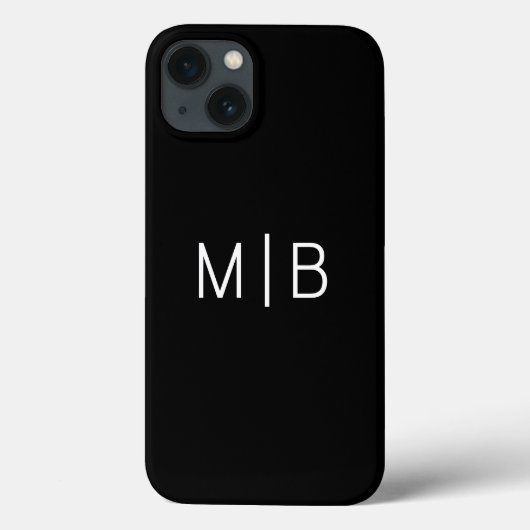 Einfache moderne Monogramm ErstPersonalisiert Case-Mate iPhone Hülle (Rückseite)
