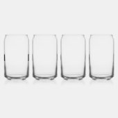 Einfache moderne Monogramm ErstPersonalisiert Dosenglas (Links)