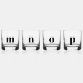 Einfache moderne Monogramm ErstPersonalisiert Whiskyglas (Hinten)