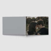 Einfache moderne Monogramm-Foto-Hochzeit Gästebuch (Voll)