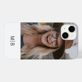 Einfache moderne Monogramm-Foto - Personalisierter Case-Mate iPhone Hülle (Rückseite (Horizontal))