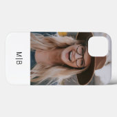 Einfache moderne Monogramm-Foto - Personalisierter Case-Mate iPhone Hülle (Rückseite (Horizontal))