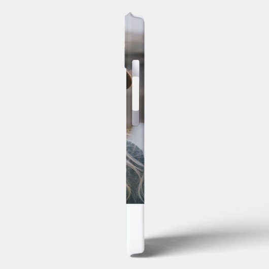 Einfache moderne Monogramm-Foto - Personalisierter Case-Mate iPhone Hülle (Rückseite / Links)