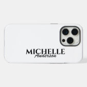 Einfache moderne Monogramm iPhone Hülle (Rückseite (Horizontal))