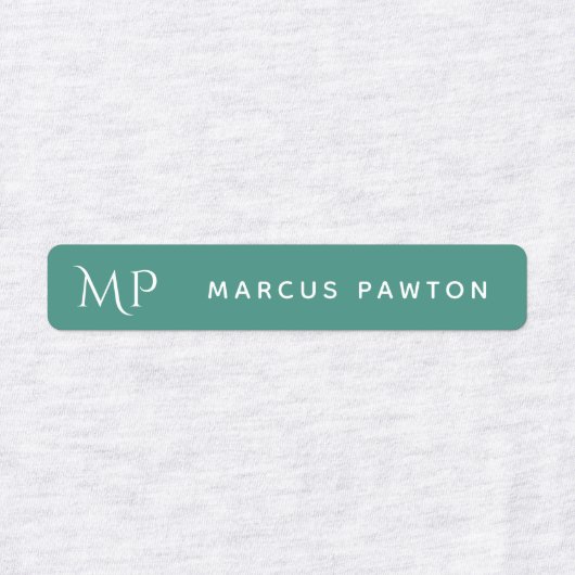 Einfache, moderne Monogramm-Kinder Name Kleidung Etiketten (Design 1)