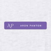 Einfache, moderne Monogramm-Kinder Name Kleidung Etiketten (Design 2)