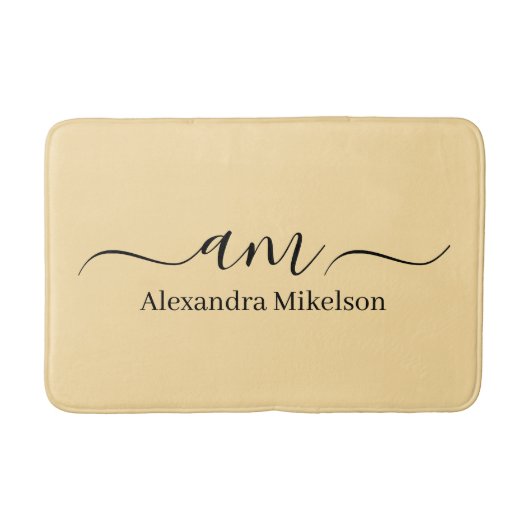Einfache, moderne Monogramm Minimalistische Badema Badematte (Vorderseite)