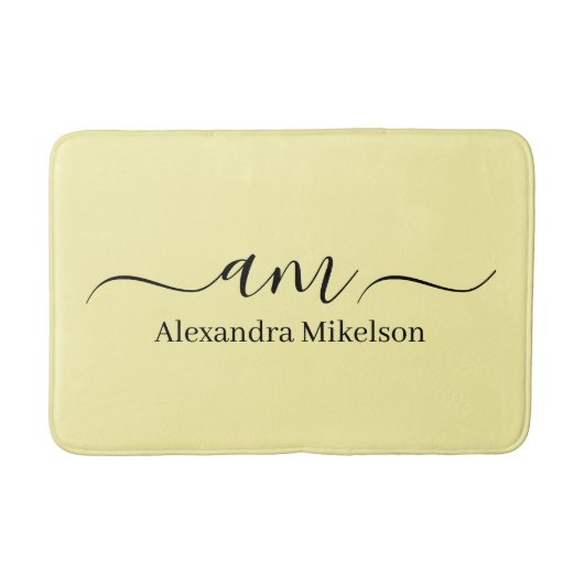 Einfache, moderne Monogramm Minimalistische Badema Badematte (Vorderseite)