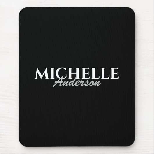 Einfache moderne Monogramm Mousepad (Vorne)