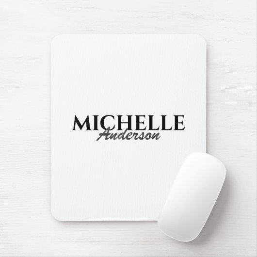 Einfache moderne Monogramm Mousepad (Mit Mouse)